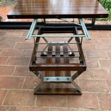 System table, portfolio, design teak veneer 80s