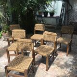 Raffia braided chairs 50