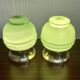 Pair of glass lamps scandinavian design 1950.