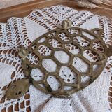 Old brass turtle trivet