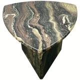 Cipollino marble kidney oval side table, Italy