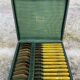 Set of 12 old dessert forks Leverrier Leduc & Cie