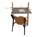Eno Studio folding side desk in solid beech, made in France