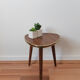 Wooden pedestal table, vintage French, 50s