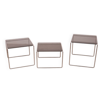 Tables basses vintage Marcel T Tris par Kazuhide Takahama pour Cassina, ensemble de 2