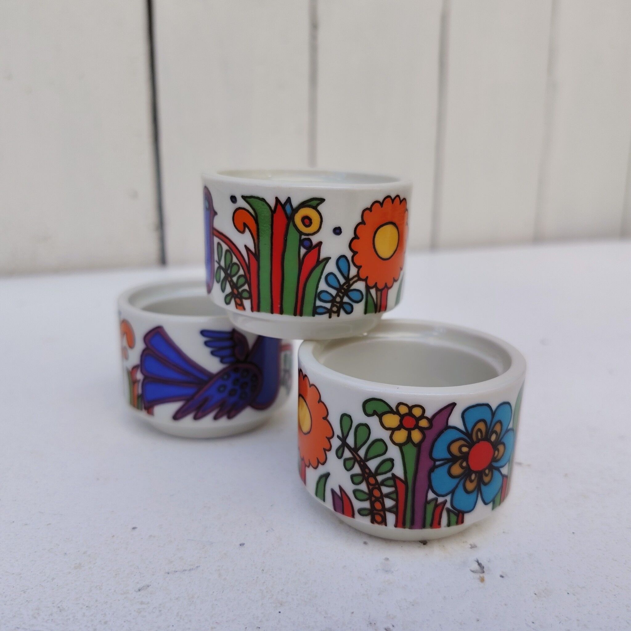 Three egg cups Villeroy & Boch, Acapulco