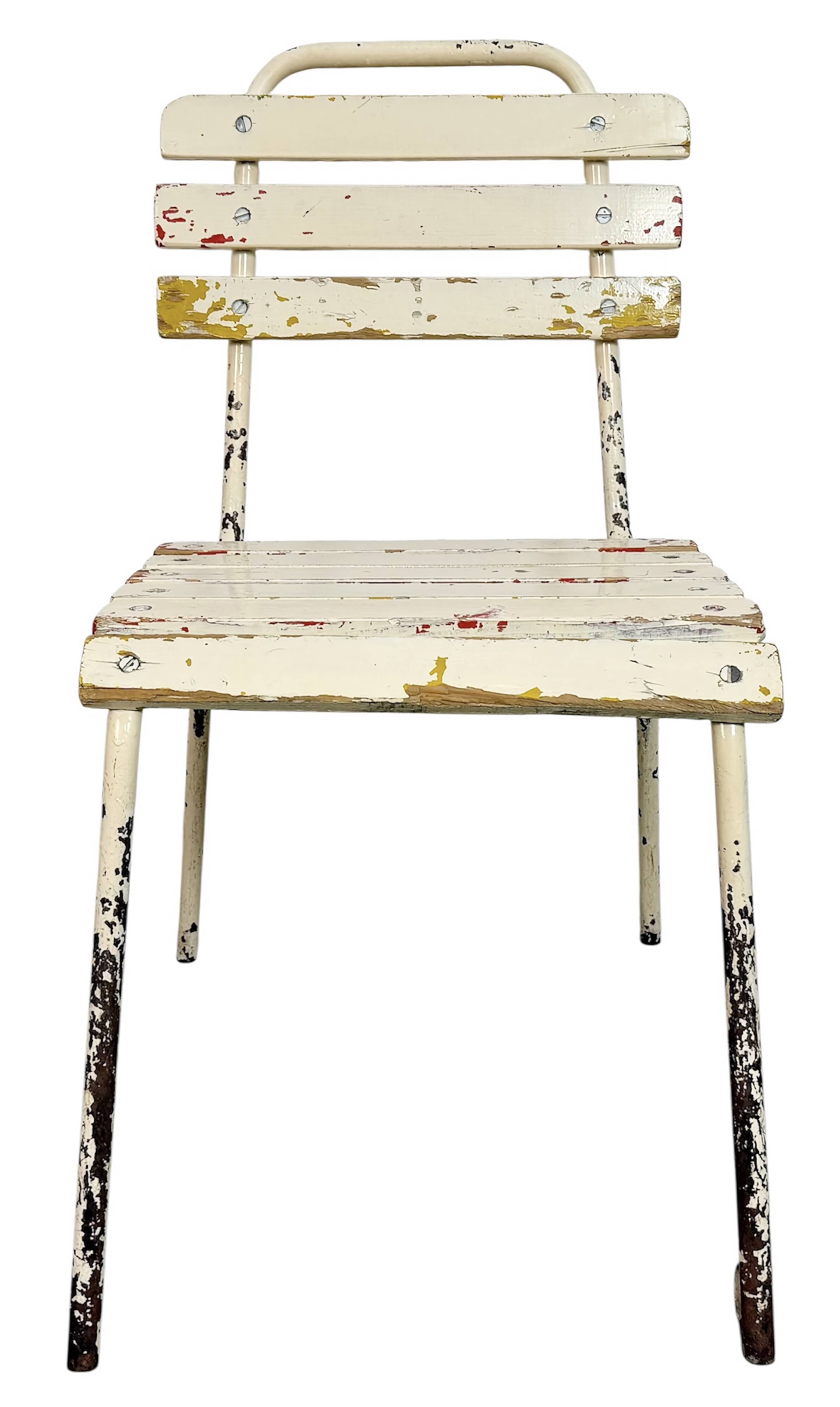 Vintage Beige Industrial Chair, 1960s
