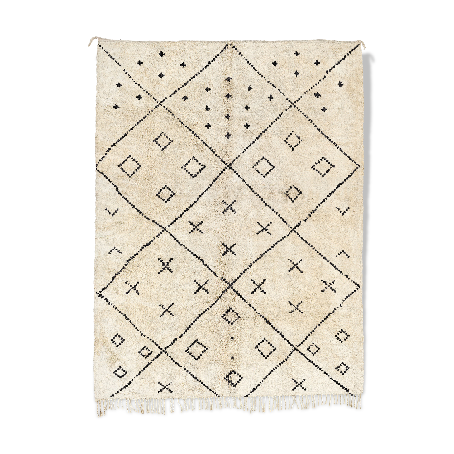 Modern Moroccan carpet white contemporary art 300x370cm