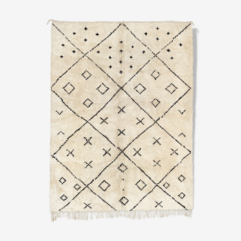 Modern Moroccan carpet white contemporary art 300x370cm