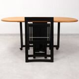 4 Trieste folding chairs with storrage table - Aldo Jacober for A. Bazzani