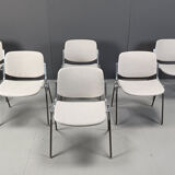 Vintage Dsc 106 side chairs by Giancarlo Piretti for Castelli, set of 6
