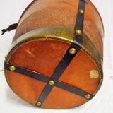 Leather hat box