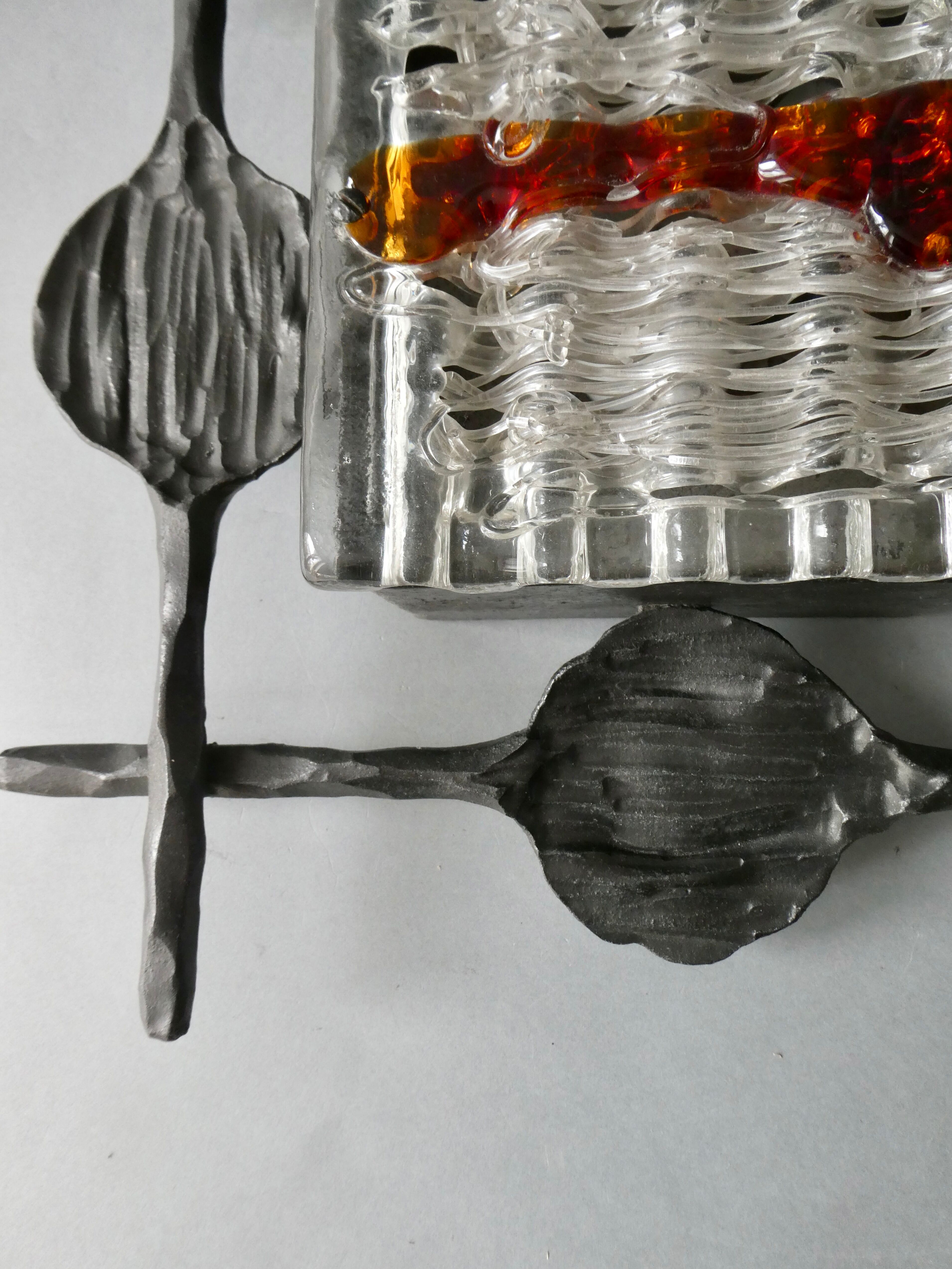 Swedish brutalist wall lamp by Tom Ahlström & Hans Ehrlich, 60s