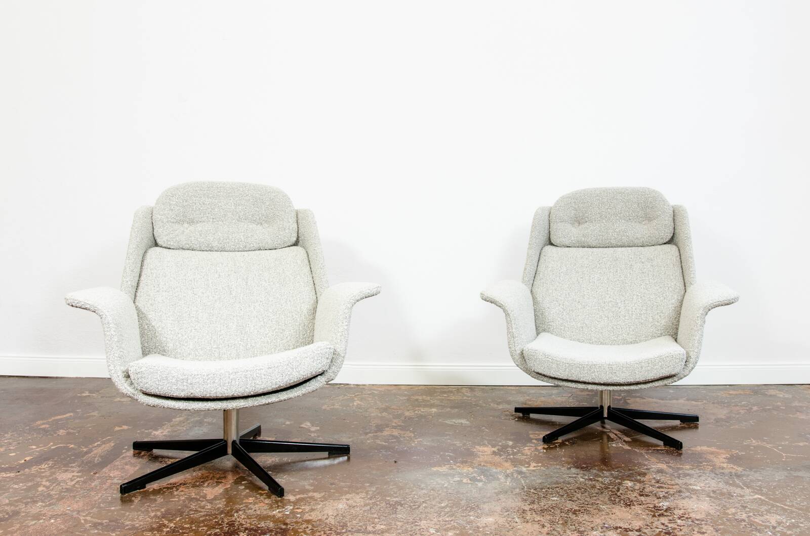 Chaises pivotantes vintage grandes "b7041" de zpm radomsko, pologne, 1970