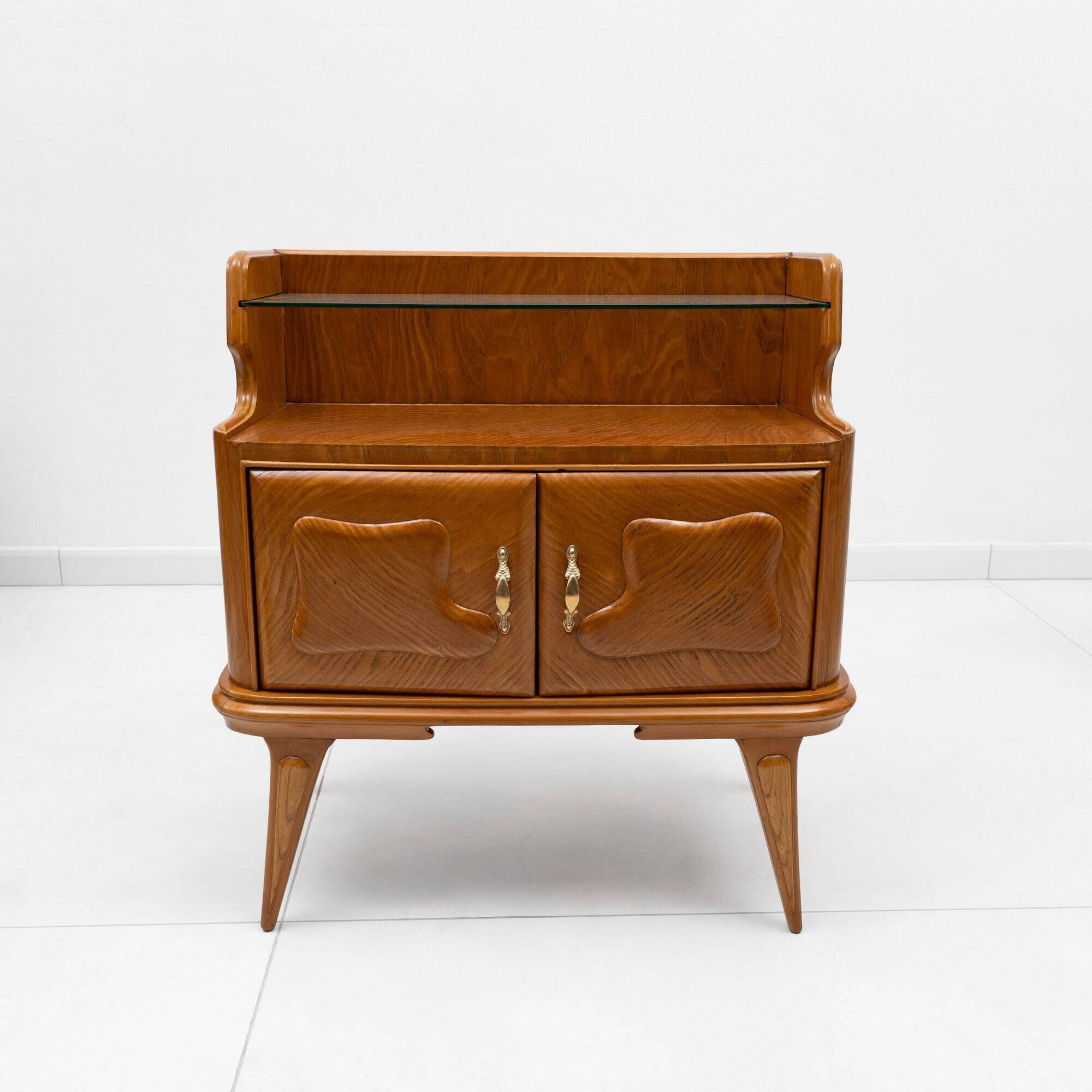 Pair of Mid-Century Modern Italian Ashwood Nightstands, 1950s