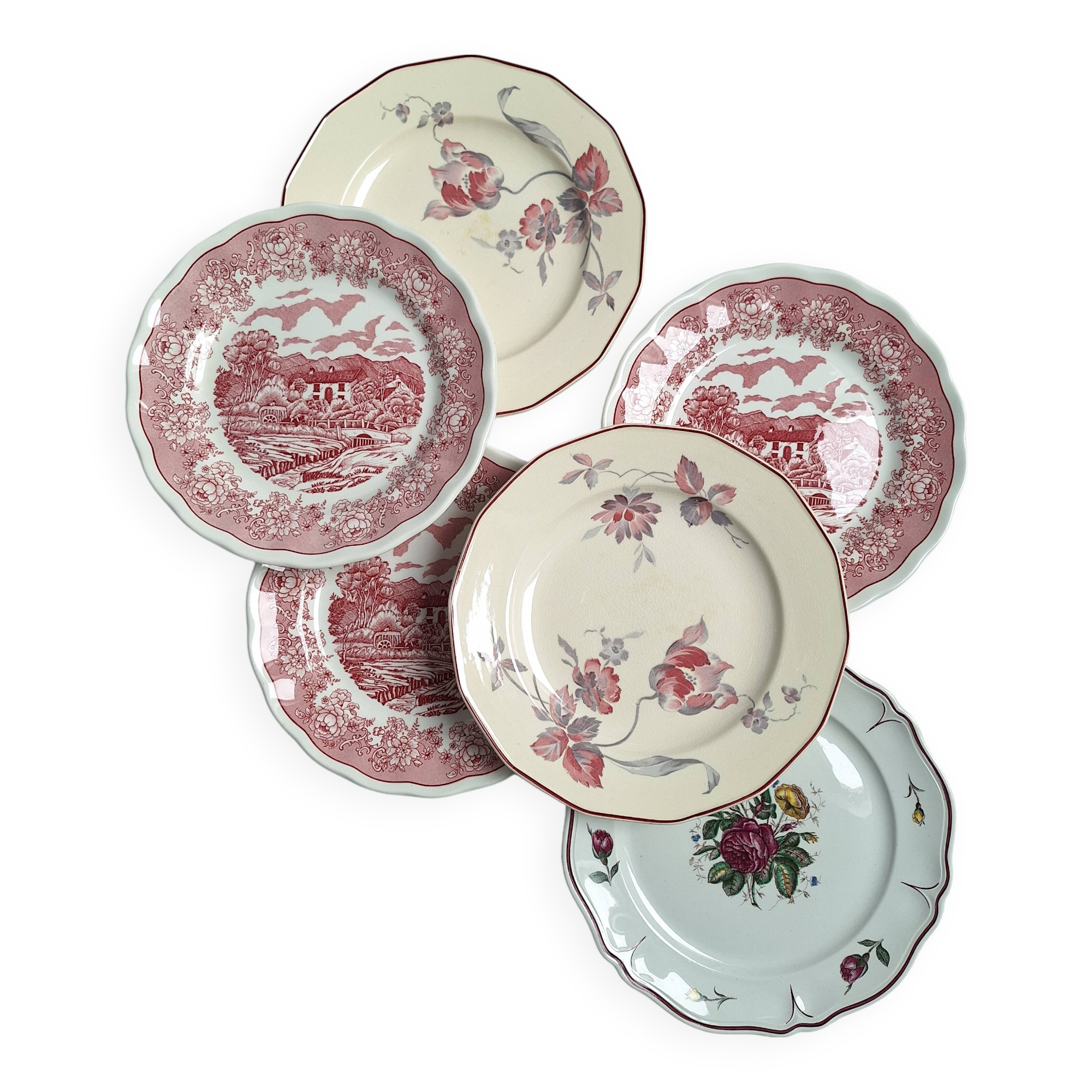 Vintage dessert plates