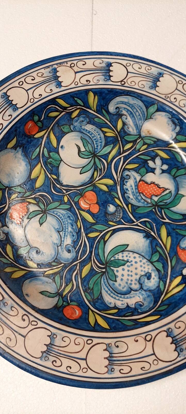 Large painted plate G. Licata Sciacca