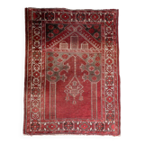 Antique Turkish Konya handmade prayer rug 2.7' x 3.6' 1920s - 1C1220