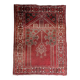 Tapis de prière fait main turc ancien de Konya 2,7' x 3,6' années 1920 - 1C1220