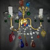Set wall lamps of murano decor fruit cluster