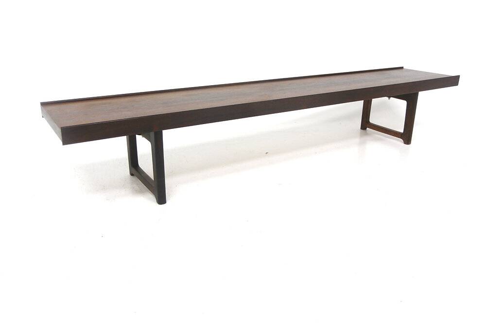 "Krobo" bench in rosewood, Torbjørn Afdal for Bruksbo, Norway, 1960