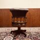 Chaise de bureau classique anglaise de style capitaine marron