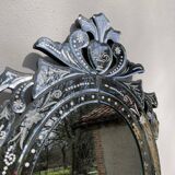 Oval Venetian wall mirror