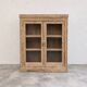 Buffet vitrine en chêne – 2 portes avec vitres