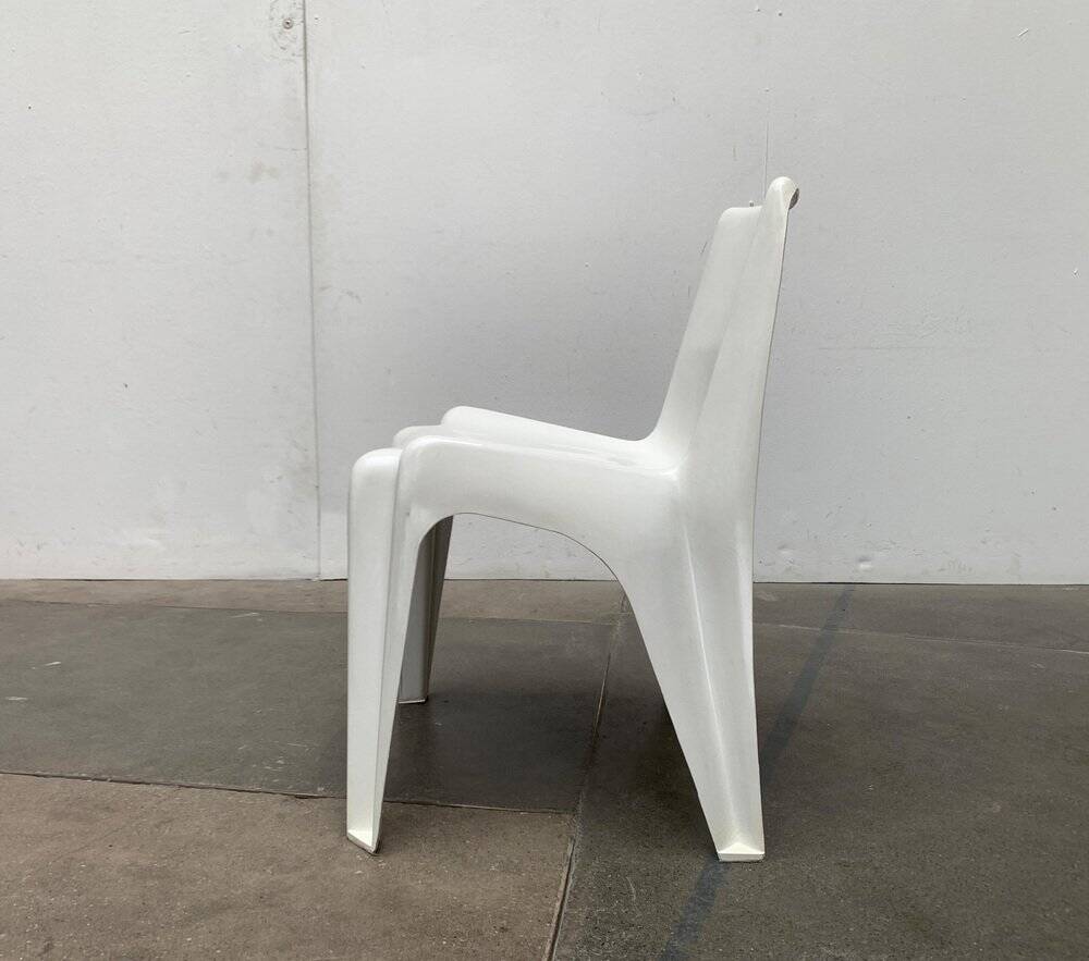 Stackable German chair in mid-century space age style by Helmut Bätzner for Bofinger, 1960s.