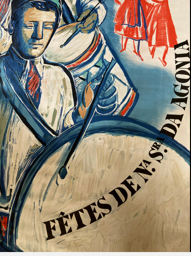 Old poster - popular festivals Portugal -