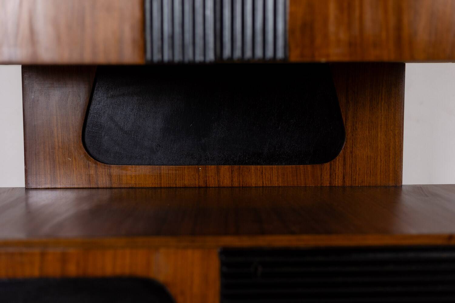 Pair of Italian cabinets in teak veneer. 1960s.