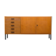 Teak sideboard with grooved drawers, 1960s.