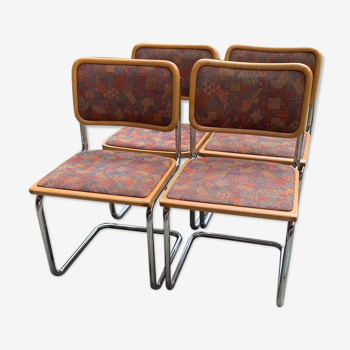 Lot de 4 chaises cesca, Italie 1970