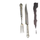 Cutlery for Meat Silver Minerva Helmeted PARIS