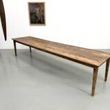 Large XXL Farm Table in Pine – Tapered Legs – L367 cm
