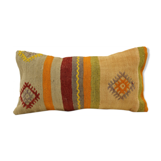 Housse coussin vintage 20x40 cm kilim