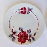 2 vintage mixed dinner plates from Badonviller and Moulin des Loups