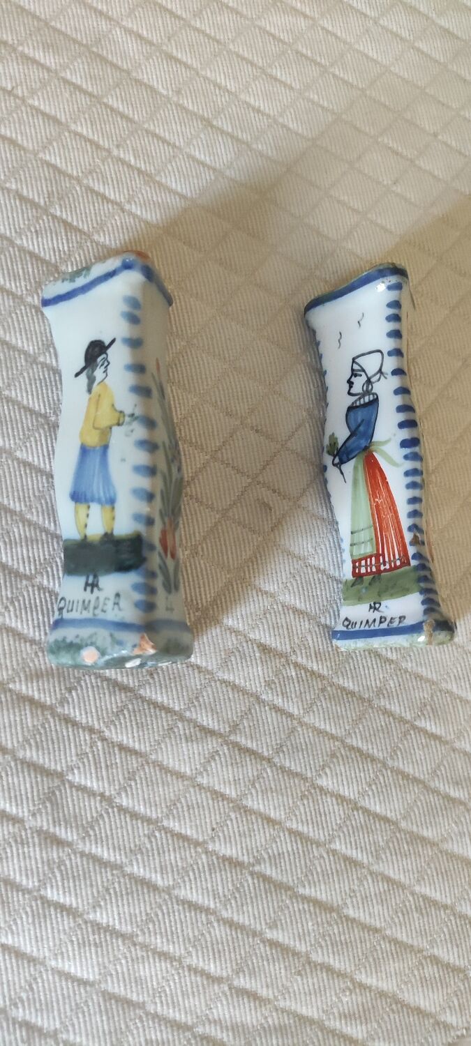 2 antique knife holders HB Quimper