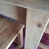 Wooden table and 4 stools
