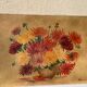 Painting the bouquet of vintage dahlias signed Blanchard
