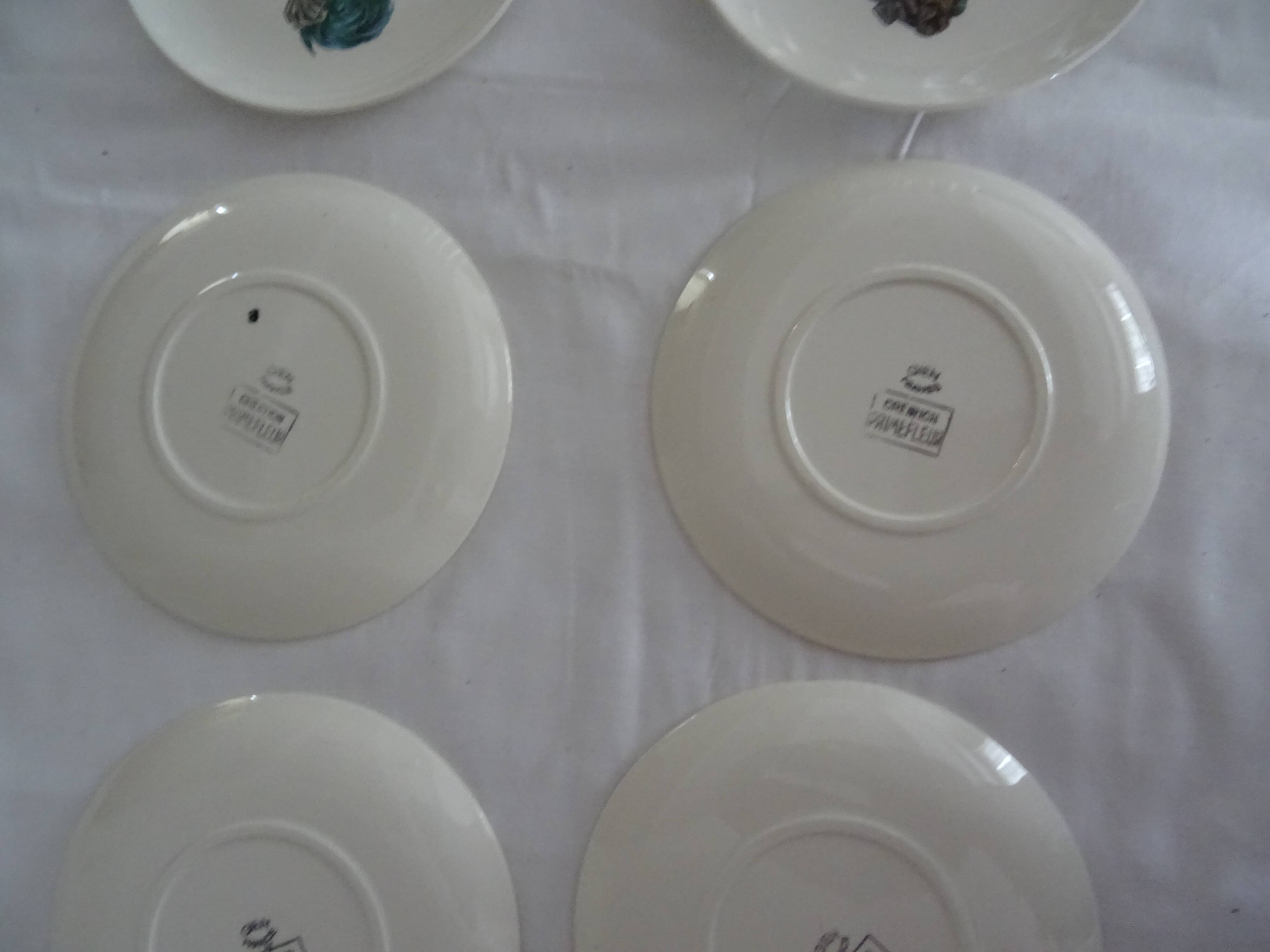 6 plates Gien le petit courrier des dames 446112 hat mode