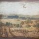 20th century harvest landscape painting