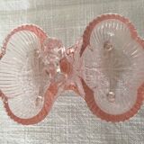 Pink double glass salt shaker