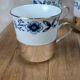 Set of 6 vintage porcelain and silver-plated cups