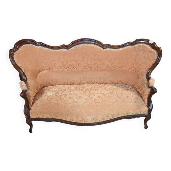 Banquette de style Napoléon III en acajou