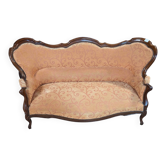 Banquette de style Napoléon III en acajou