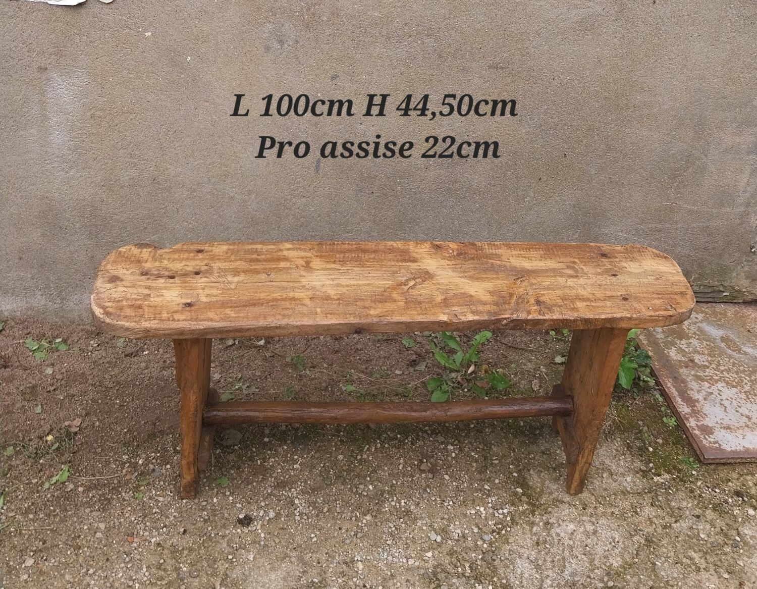 Rustic wooden bench