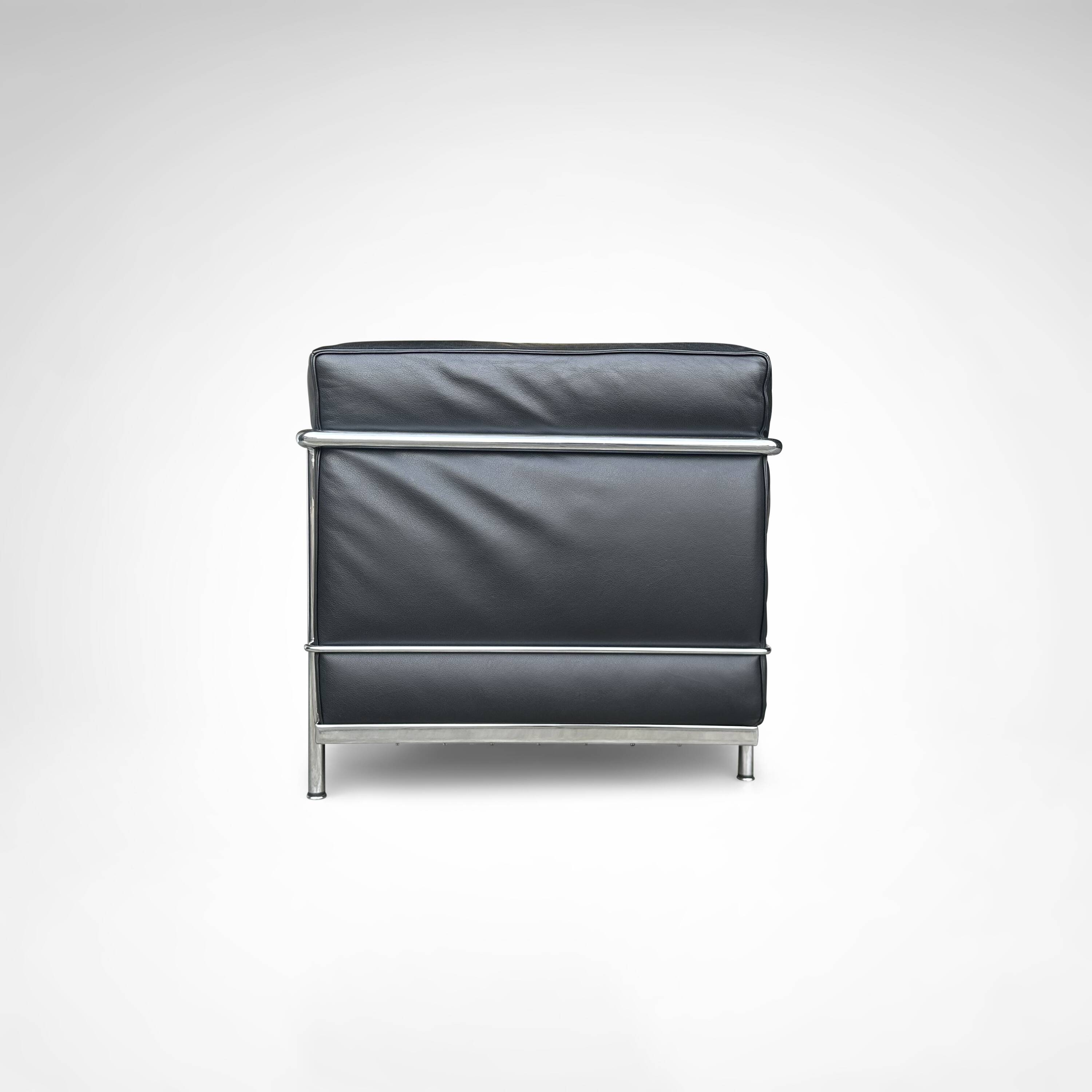 LC2 armchair and ottoman by Le Corbusier et al. for Cassina 1990s