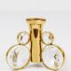 10 brass and crystal candle holders in the Palwa style by Gaetano Sciolari.