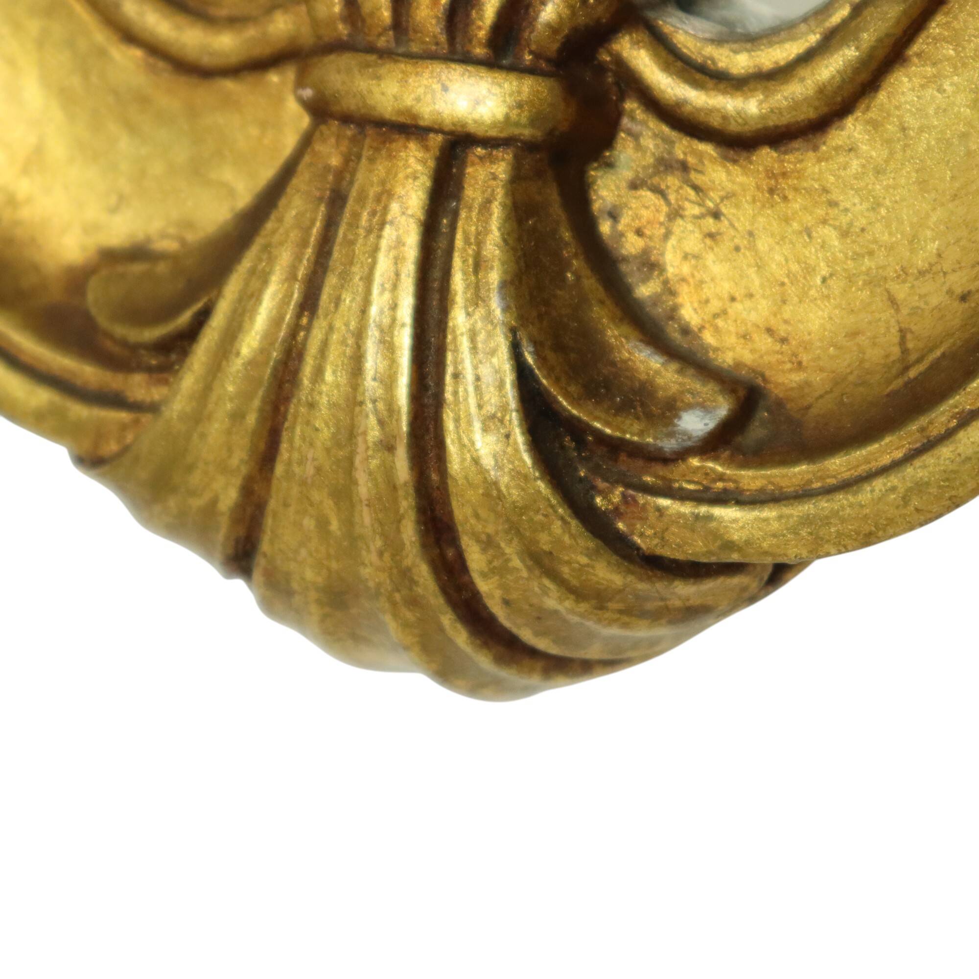 Classic Gold Crested Mirror Baroque Style Sixties 61cm